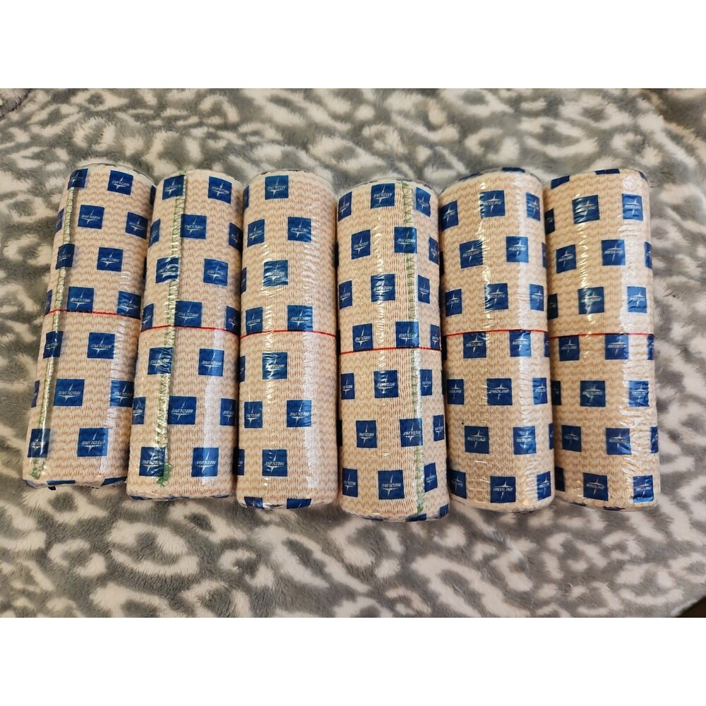 Lot Of 6 Medline MDS087006LFH Bandage, Elastic, Matrix, 6" x 5 yd, Self Closer